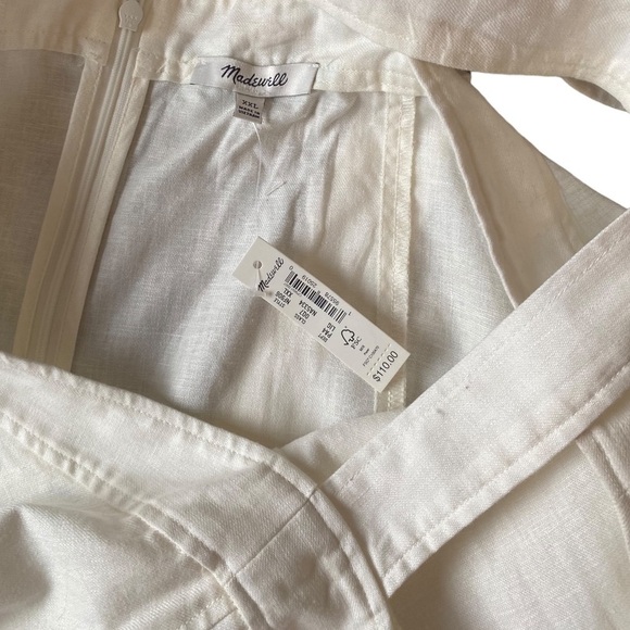 NWT Madewell Linen-Cotton Princess-Seamed Midi Dress in Lighthouse Size XXL - Picture 10 of 11